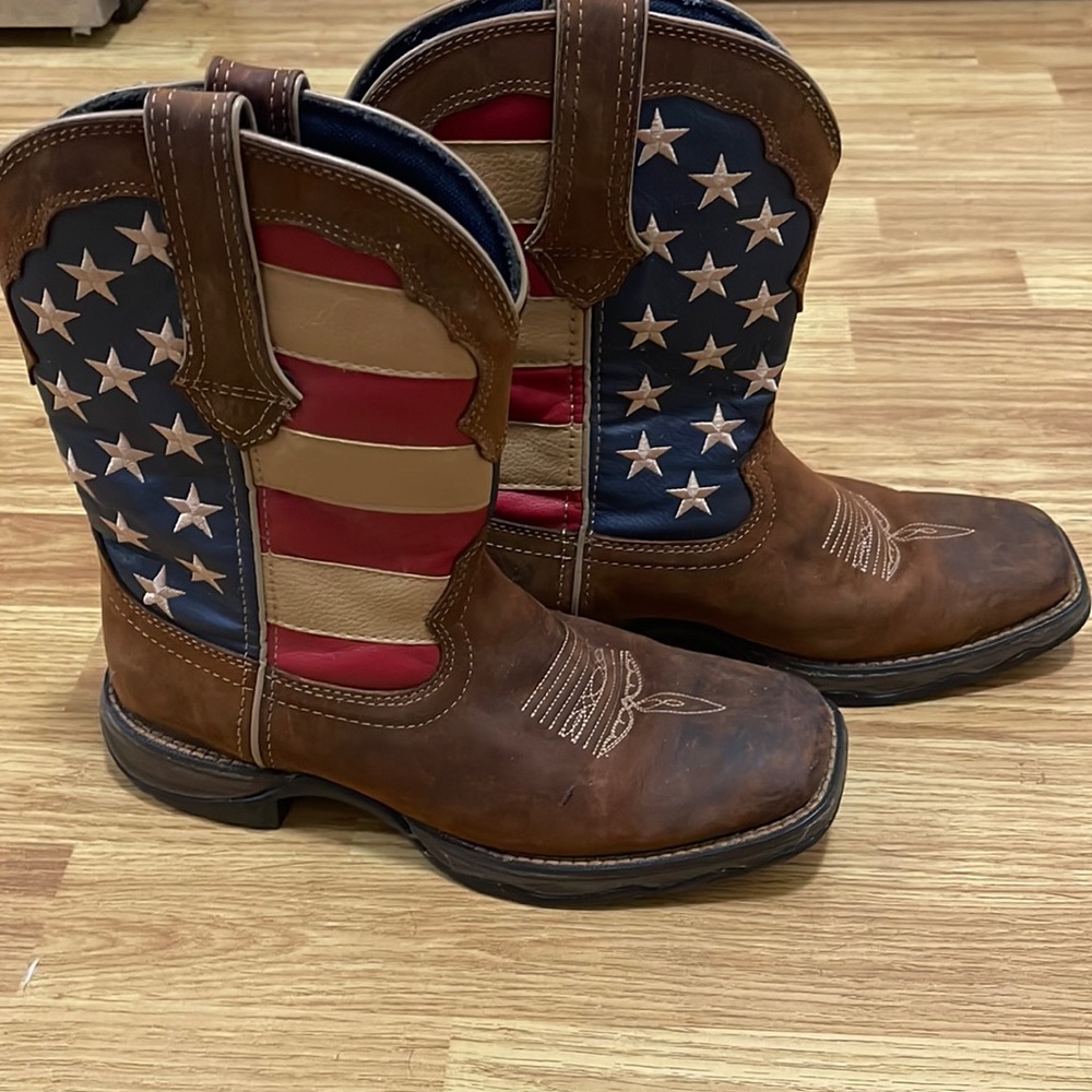 Durango lady rebel USA flag boots leather sz US8M